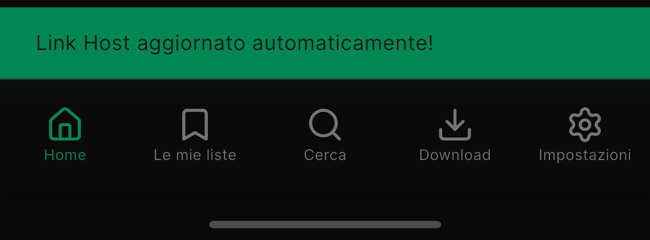 Messaggio di aggiornamento automatico del Link Host